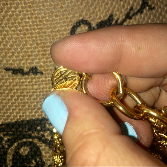 Vintage Signed Anne Klein Circa 1980s Gold chunk Necklace - Picture 3 of 6